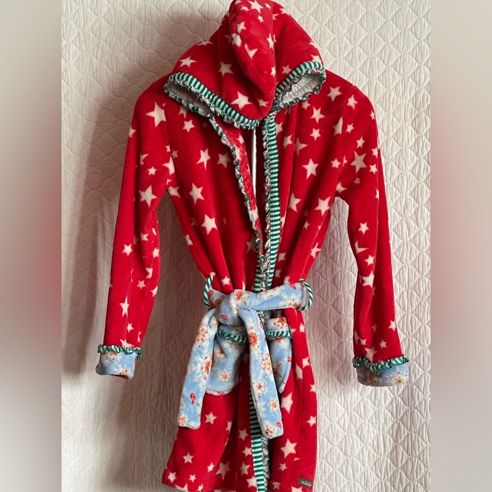 Matilda Jane EVENING IN Red Sherpa Holiday Robe Girls Size 16